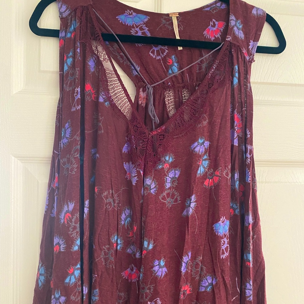 Free people boho lace tank top